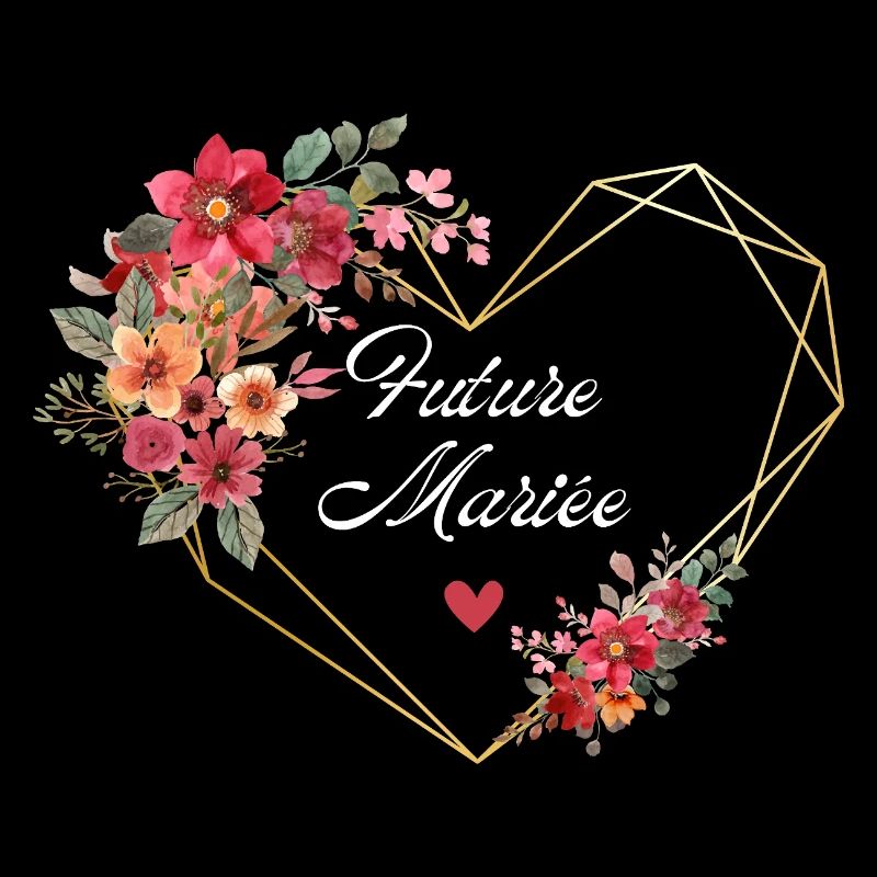 Futura sposa cuore d'oro floreale