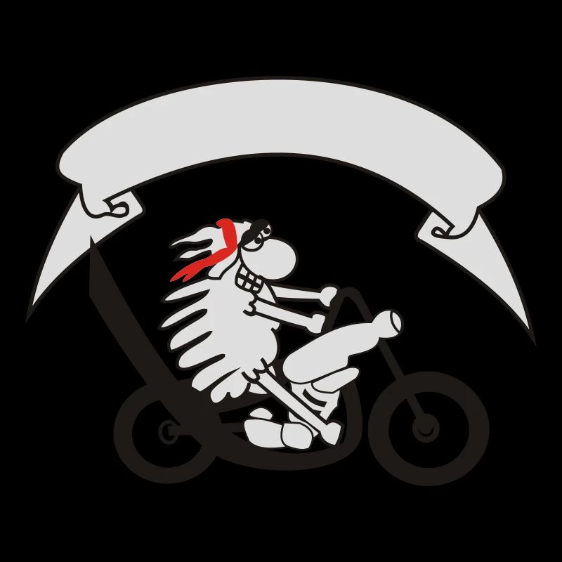 moutons de cycliste avec la bannière