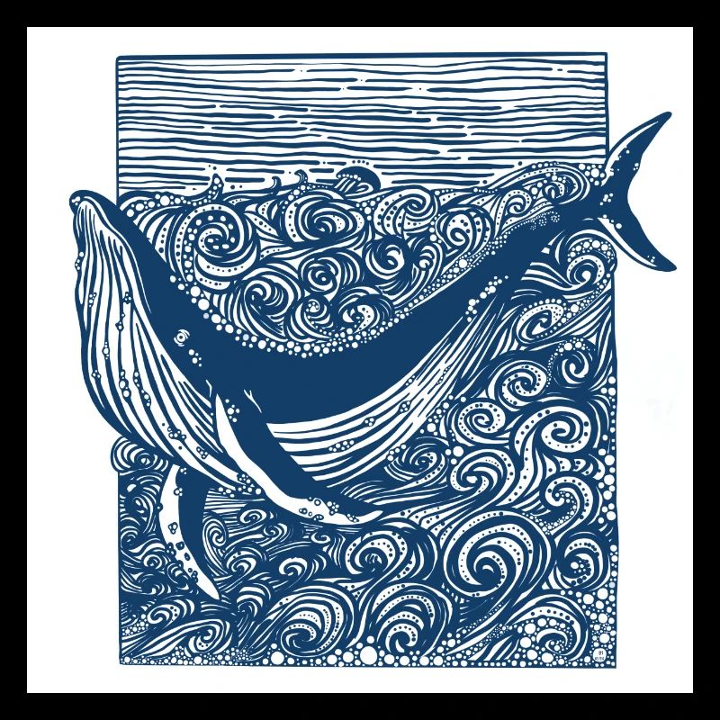 Ocean humpback doodle