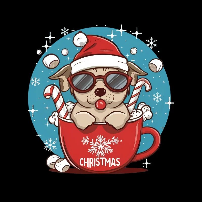 Chiot de Noël en Mug - Joyeux Noël