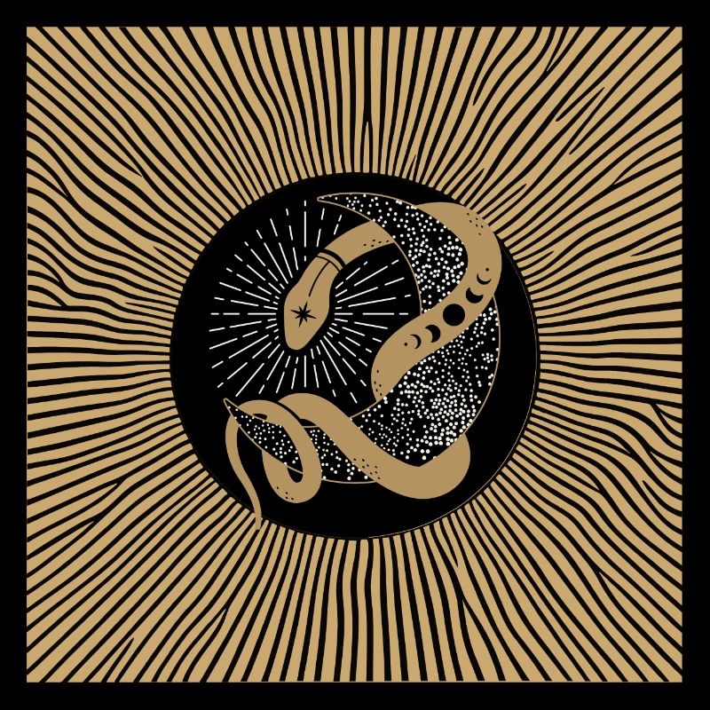 Serpent magique doré