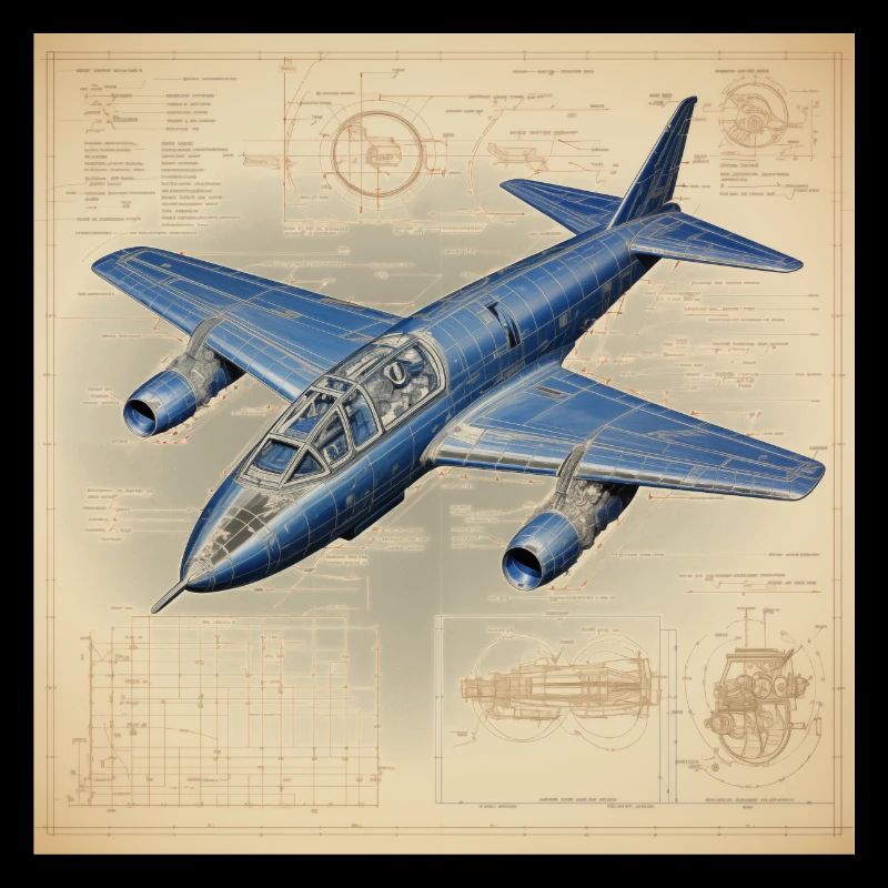 Plan d’un avion à réaction