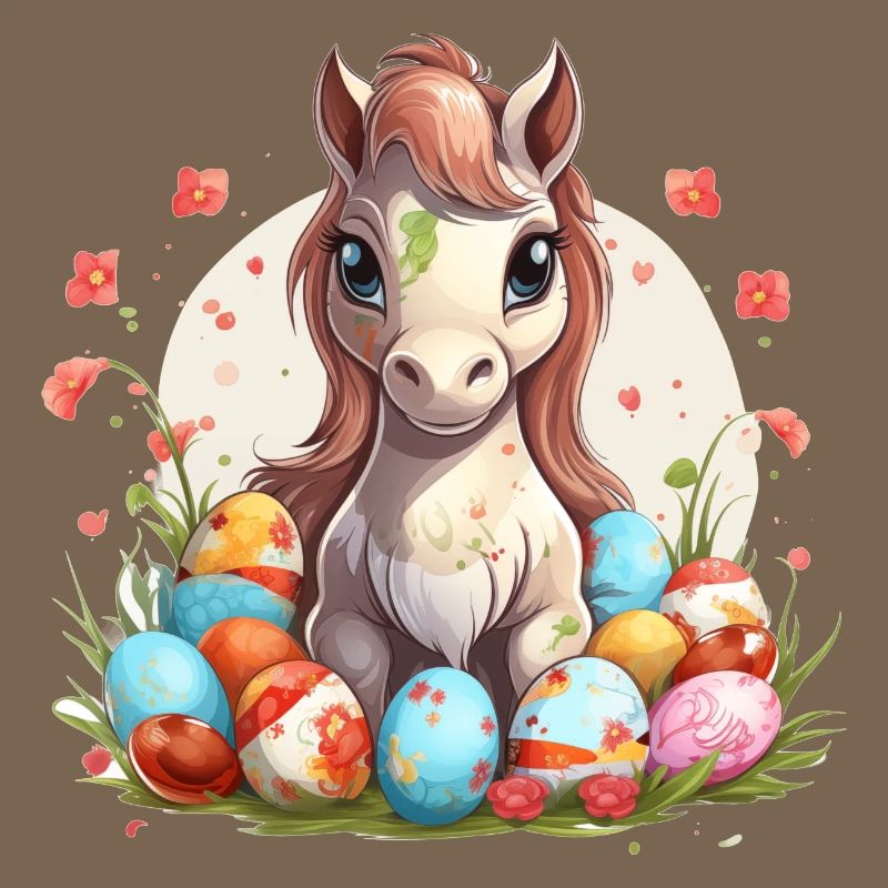 Easter eggs with bangs