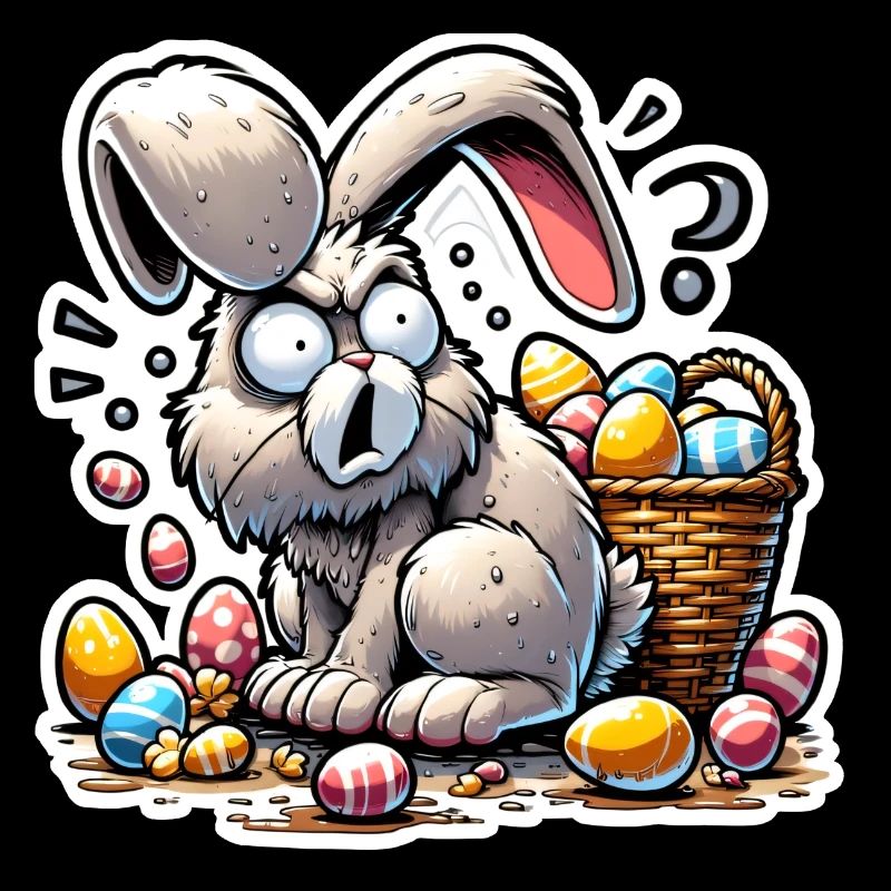 Lapin de Pâques stressé
