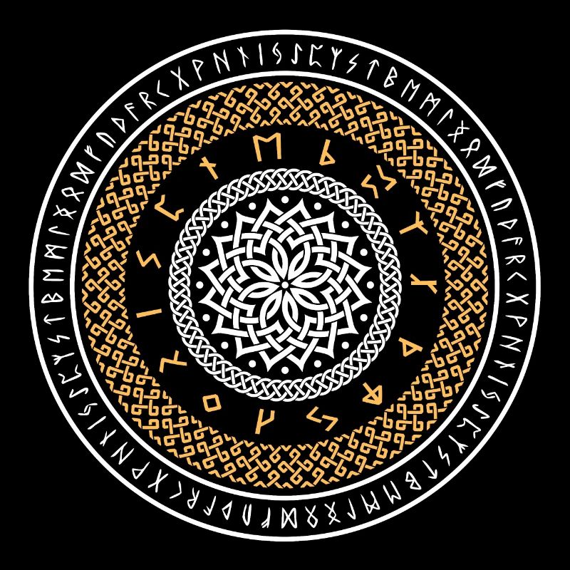 Viking Runes Circle