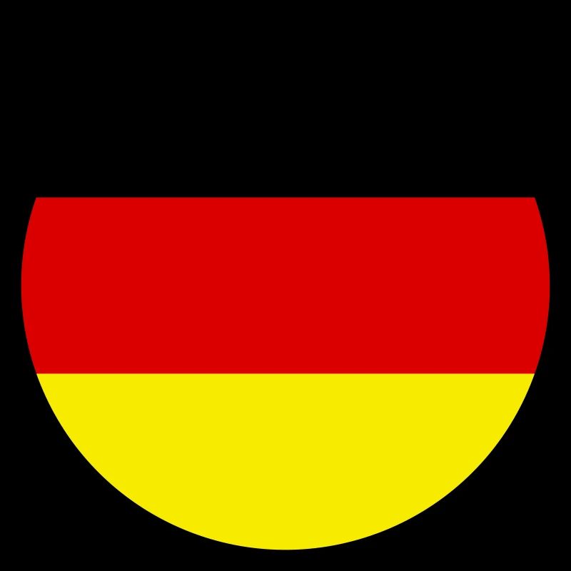 Flag Germany Germany Three Colors Vector Round