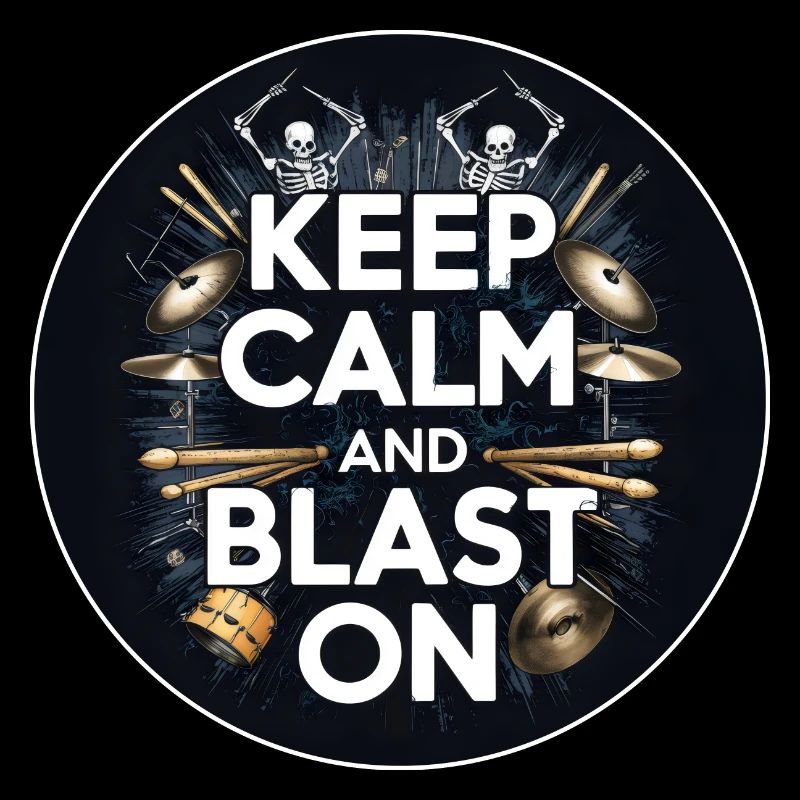 Drummer Schlagzeuger T-Shirt Blast Beats Drumming