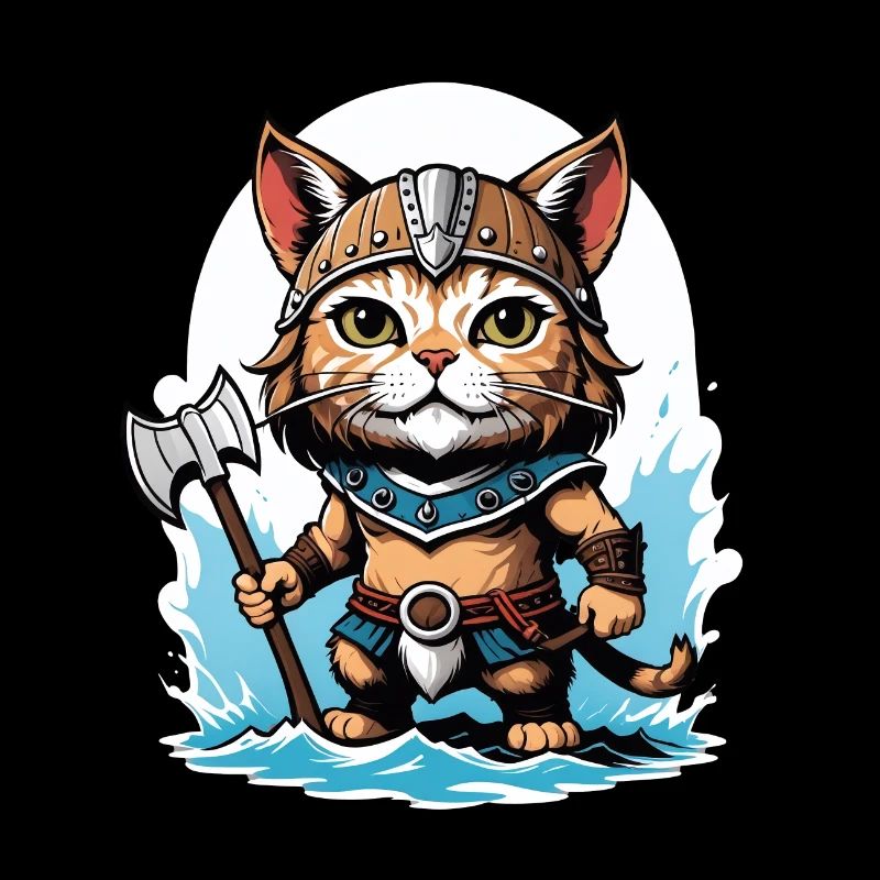 Chat Viking Viking Chat Cadeau Mignon