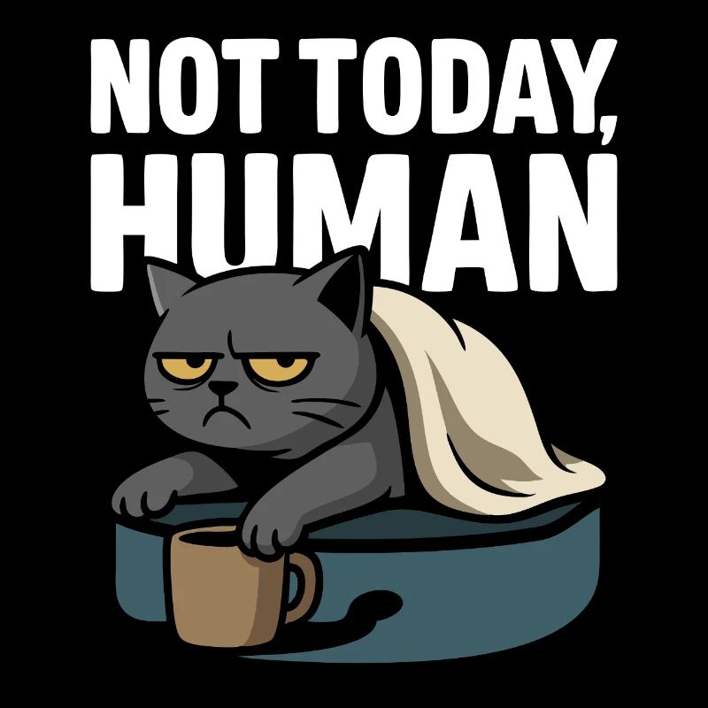 Not Today, Human – Sarcastic Lazy Cat Design