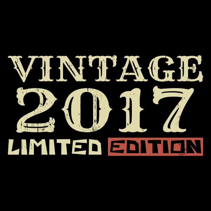 2017 Vintage :7e Anniversaire Cadeau Rétro Unique