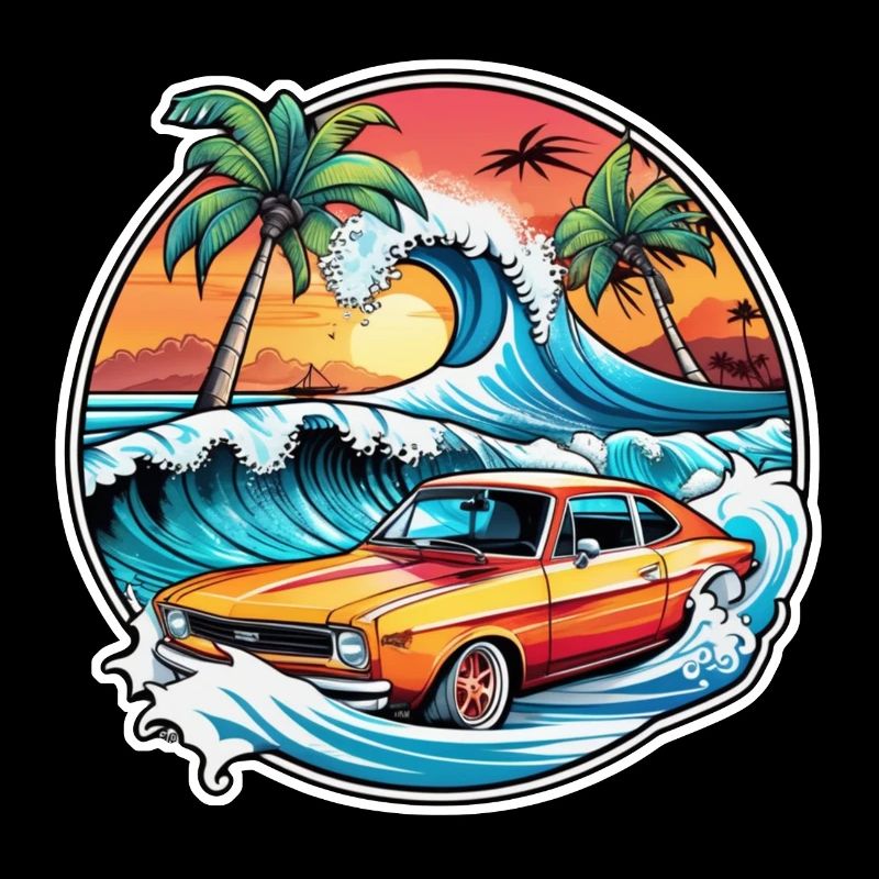 Surfing Beach Palm Tree Sunshine Holidays