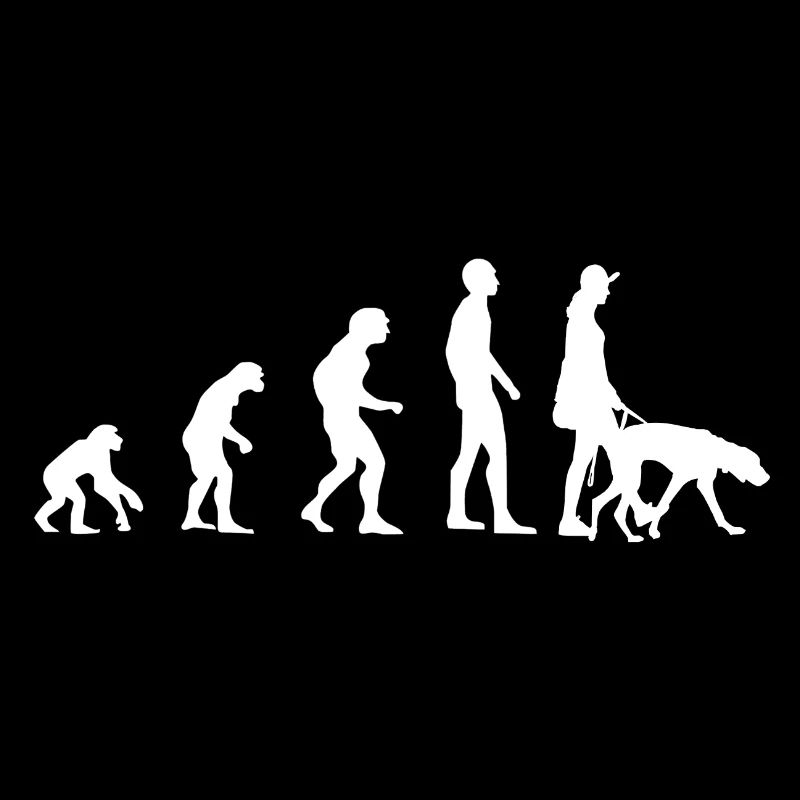 Evolution dog owner and dog