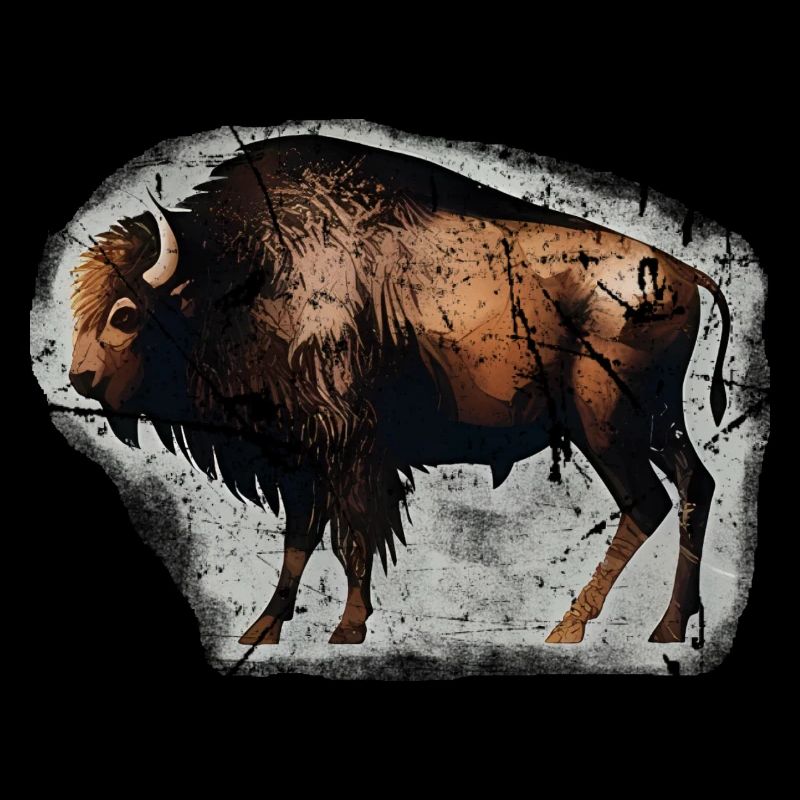 Bison Buffalo Bison Cave Painting