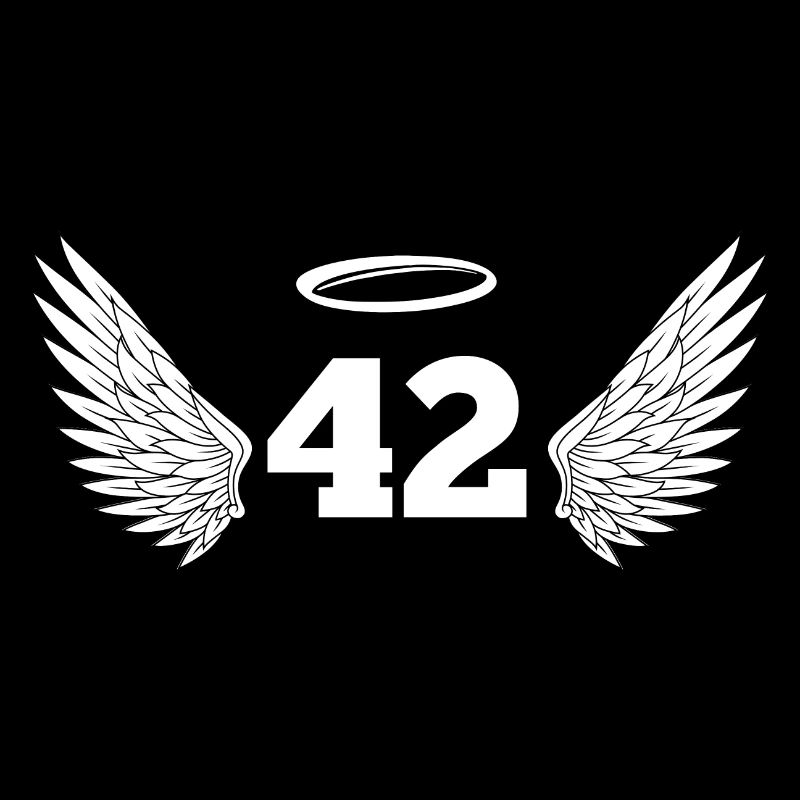 Numéro 42 ange - 42e anniversaire ailes