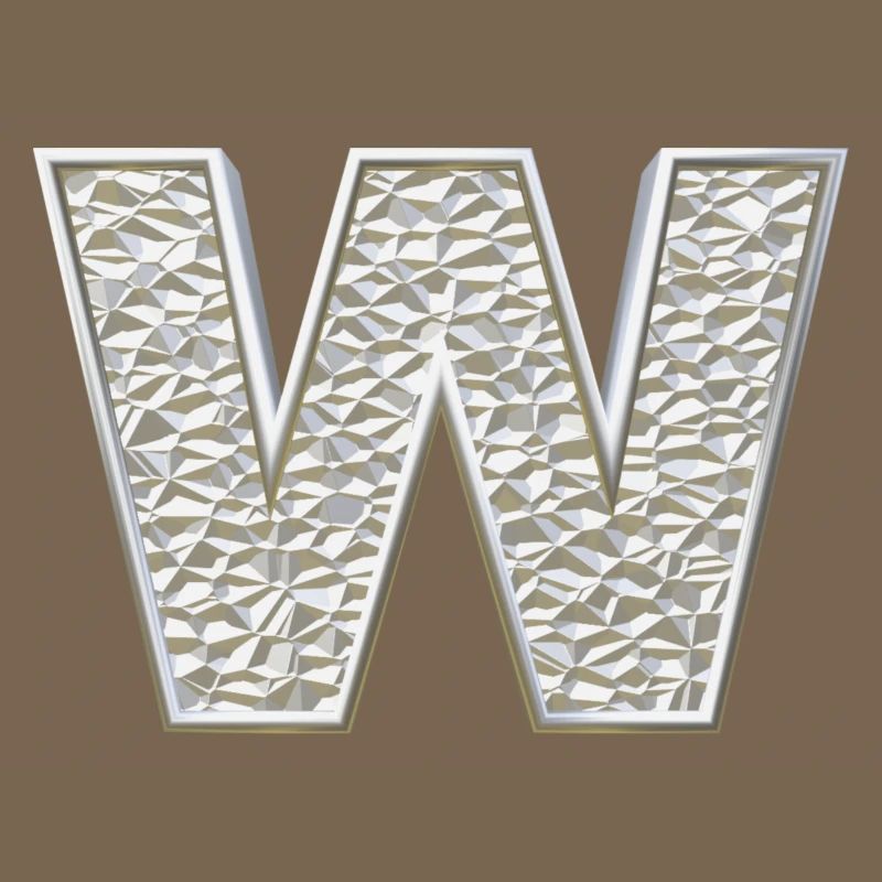 W, lettre, initiale, monogramme,