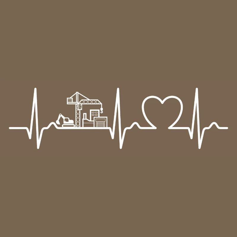 Construction Site - Heart Curve, ECG, Pulse - Construction Management