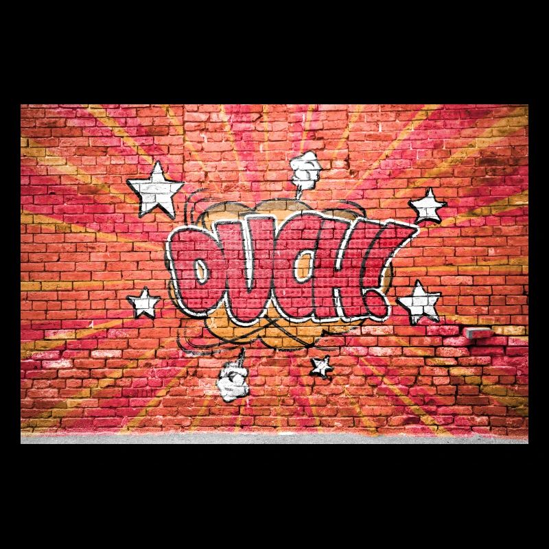 Ouch! Comic Style Bubble Graffiti Lettering