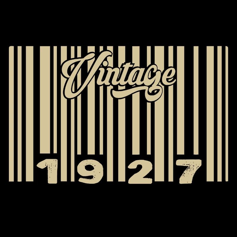 vintage 1927 Code barre 1927: Année 2025.