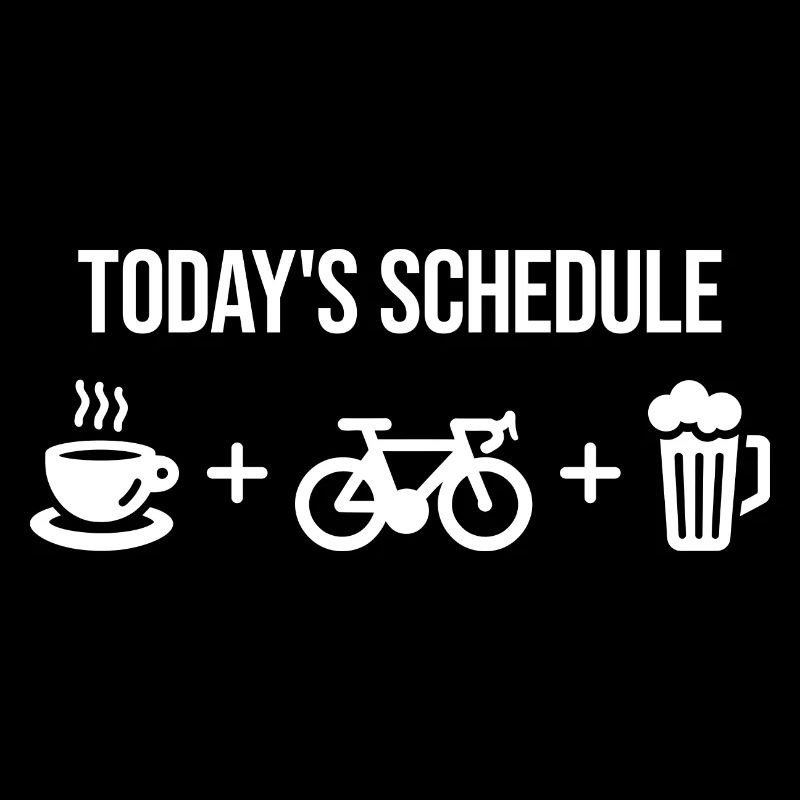 Today's program - coffee, cycling and beer