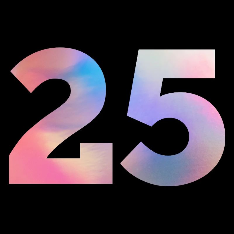 Numéro 25 coloré