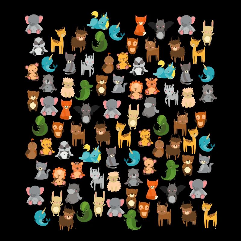 animaux de dessin animé mignon kawaii