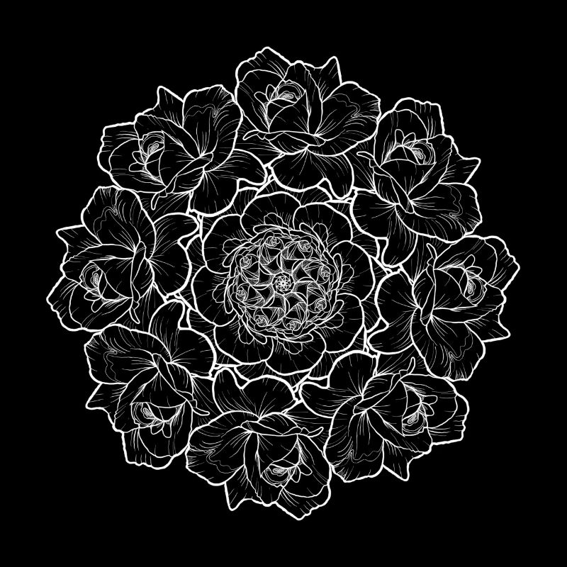Bouquet de rose - blanc