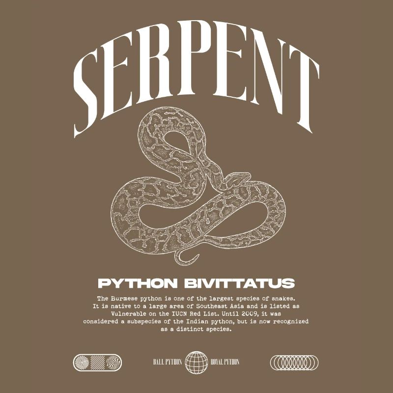 Burmese Python Modern Reptile Keeper Streetwear