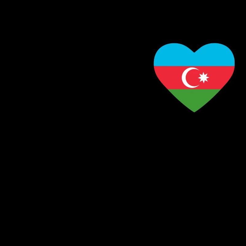 Cœur drapeau Azerbaïdjan
