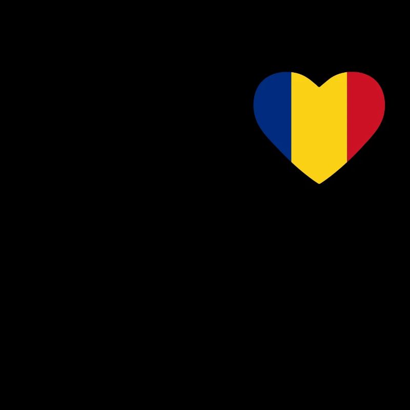 Cœur drapeau Roumanie