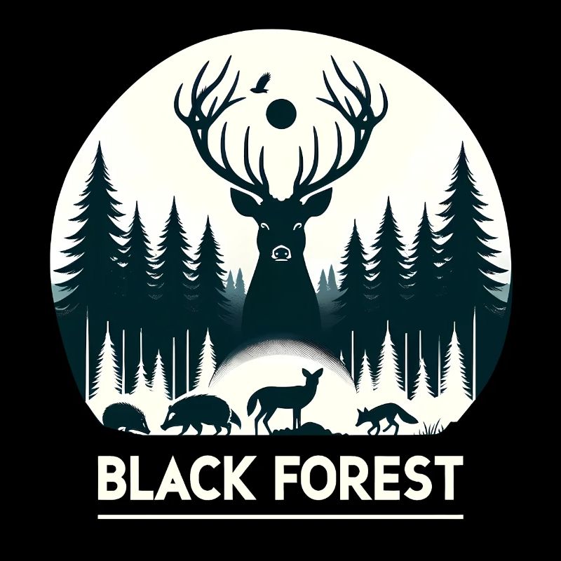 Silhouette de la faune de la Forêt-Noire