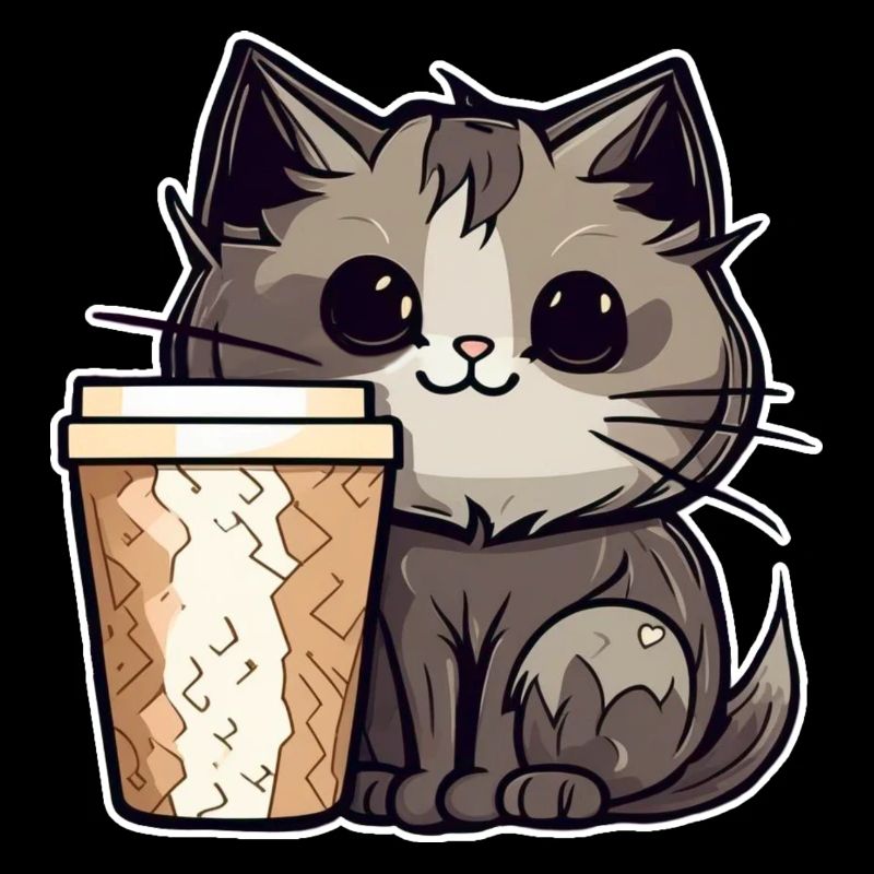 Cute Coffee Cat