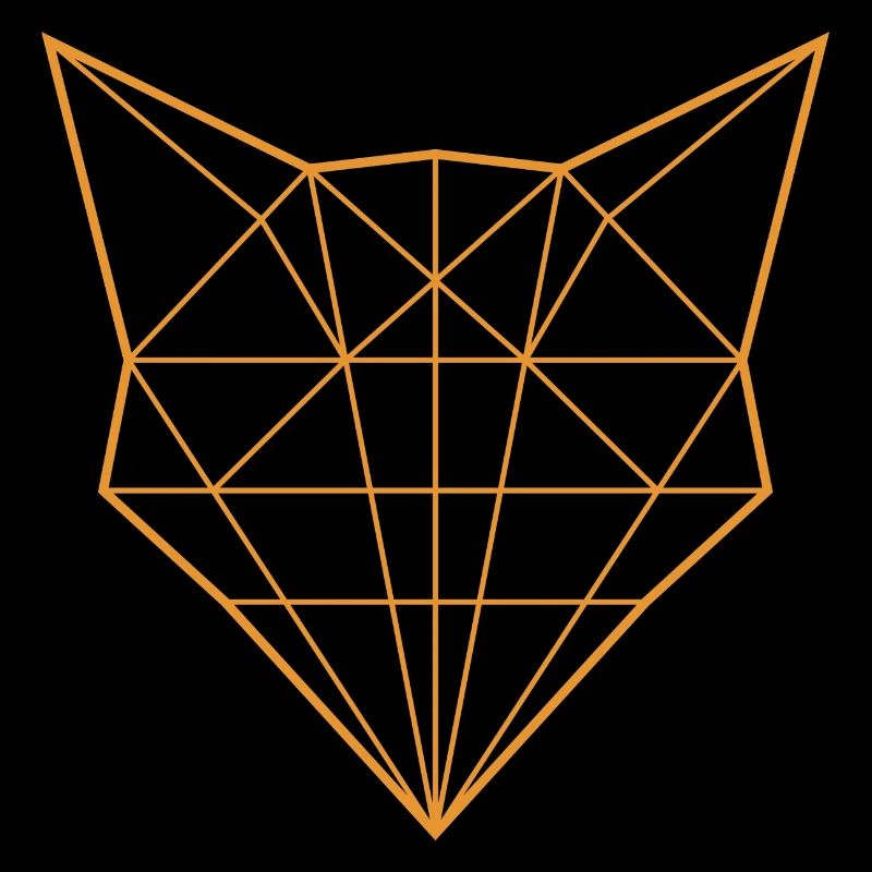 Fox outline in orange