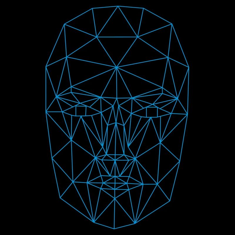 wireframe Visage abstrait