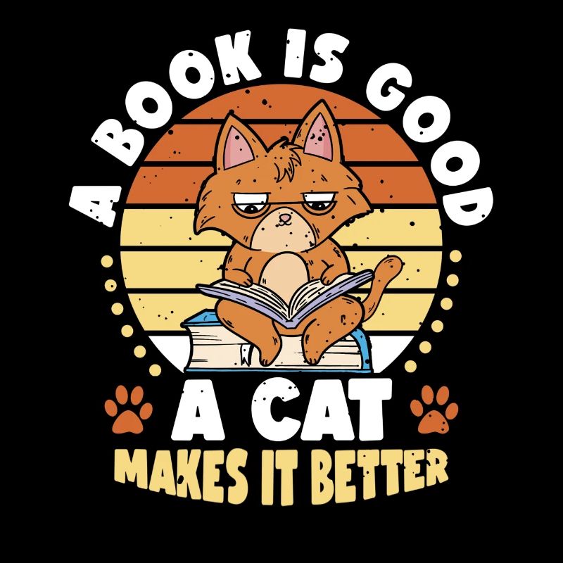 Book Is Good Cat Makes It Better |