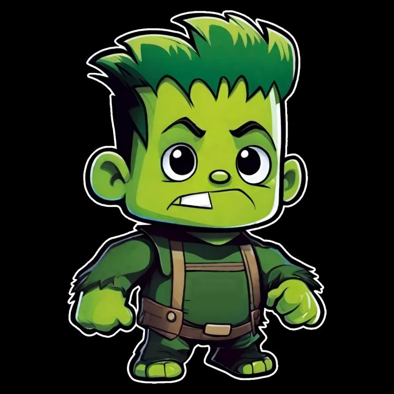 Monstre vert mignon