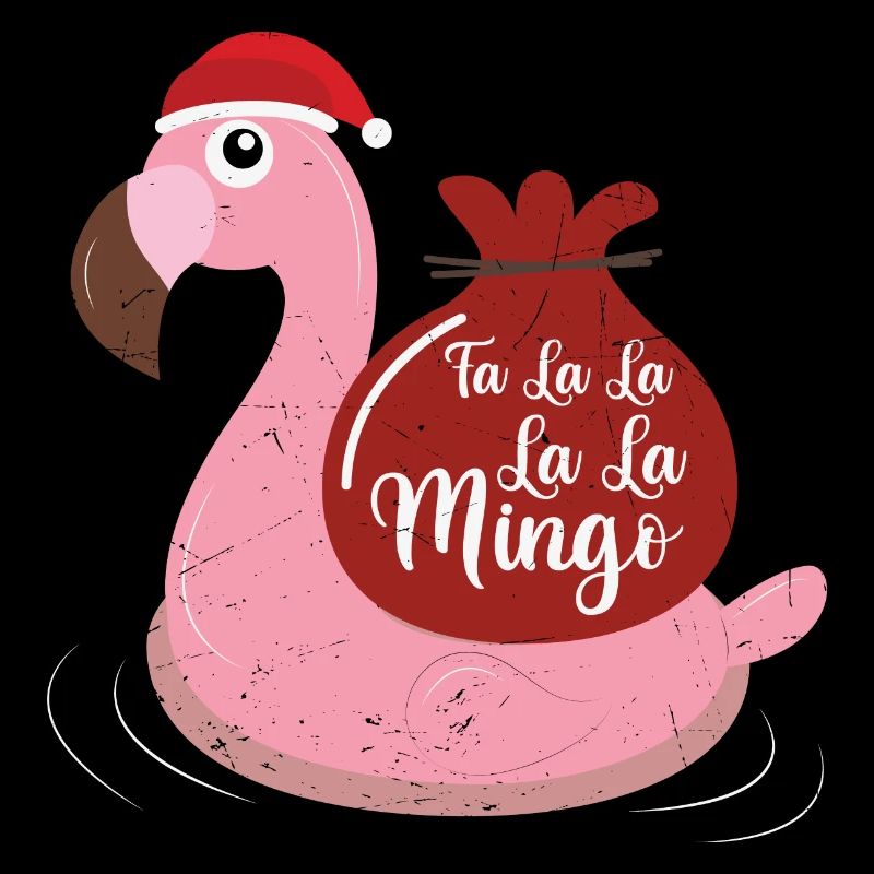 Pull de Noël drôle Flamingo Design