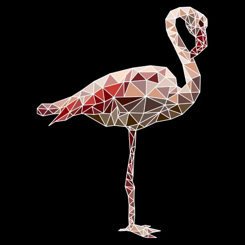 Flamingo polygon mosaic pink pink