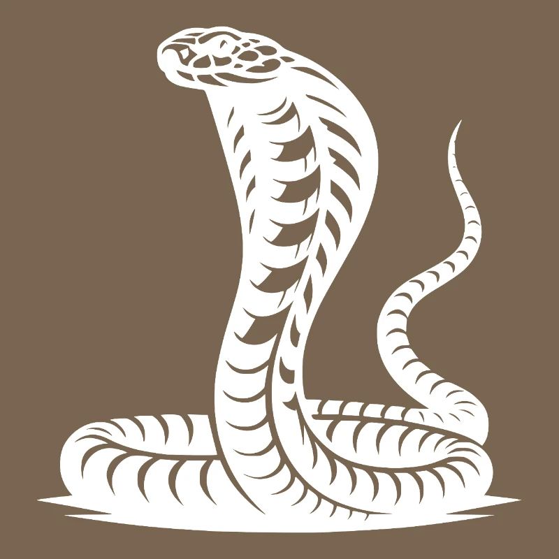 Cobra serpent cou bouclier menaçant posture conception