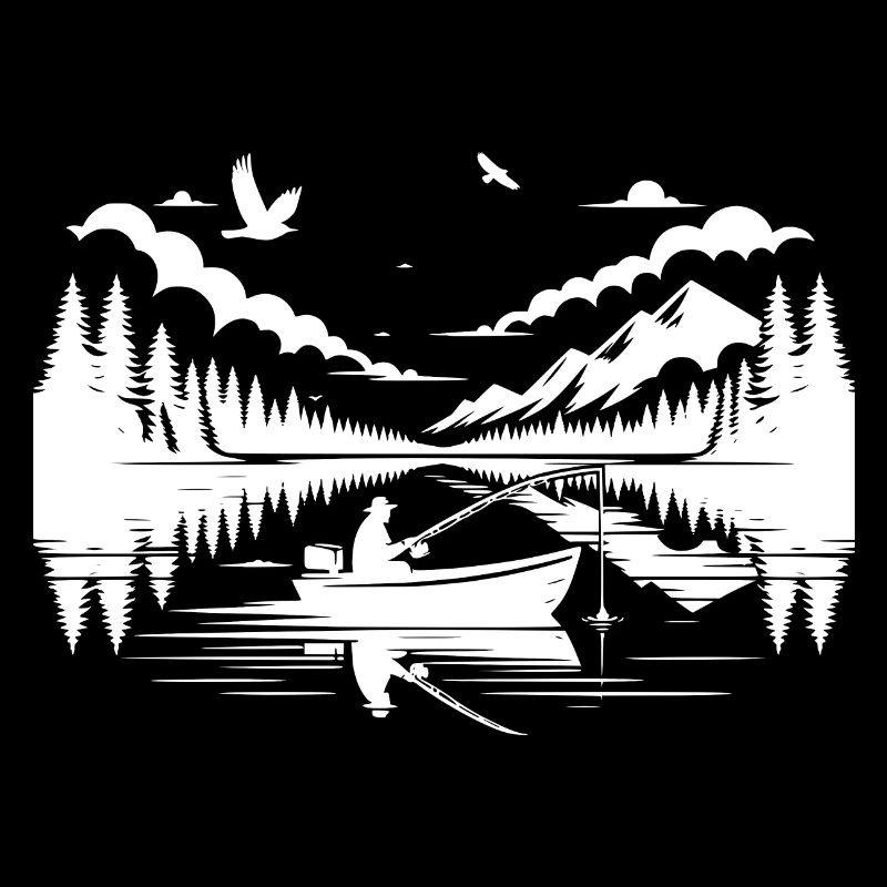 Expérience de camping de pêche au bord du lac en forêt