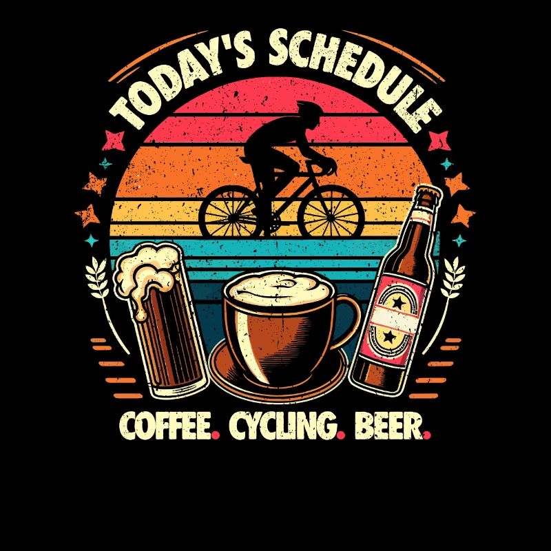 Today's program - coffee, cycling and beer
