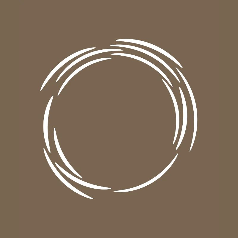 Cercle design icône lignes blanches