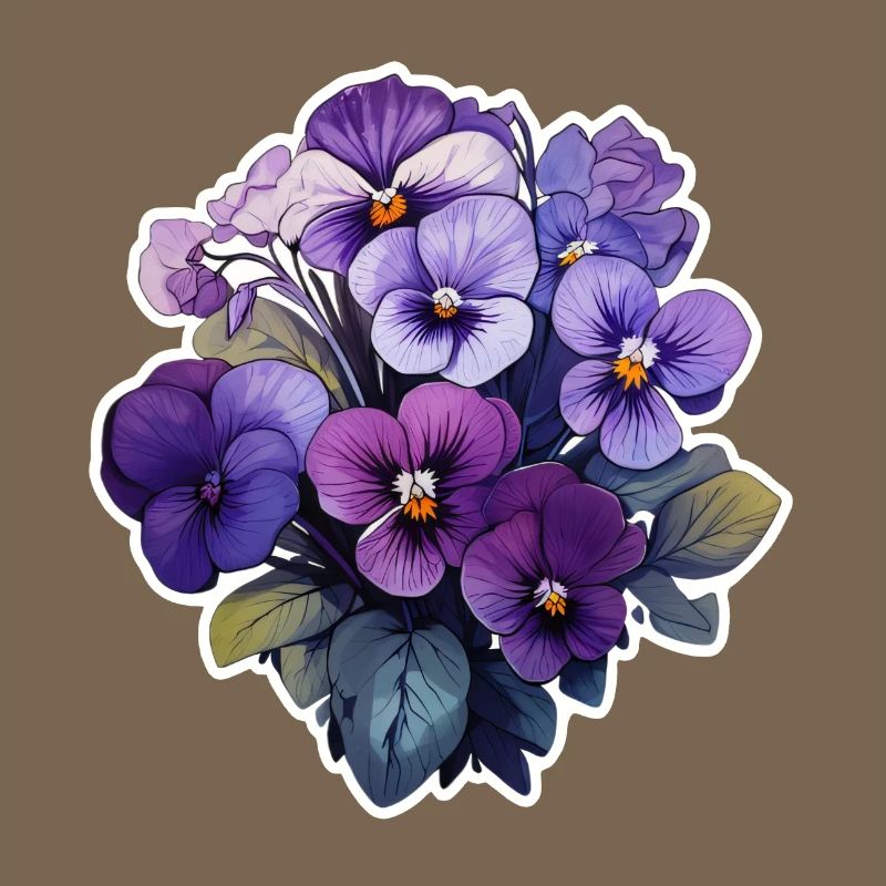 Pensée beaucoup de fleurs