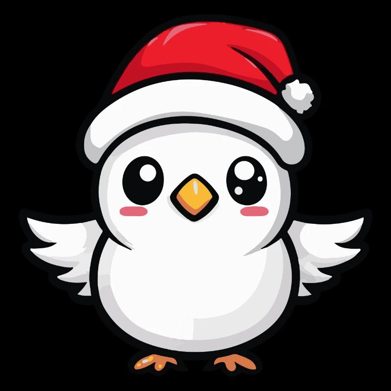 Colombe oiseau Noël mignon