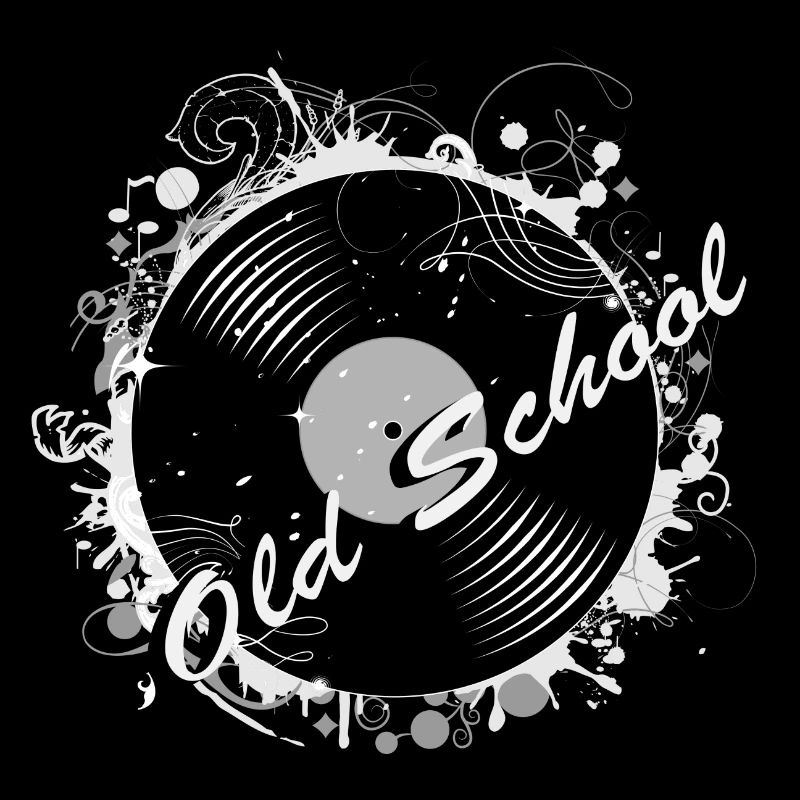 Vinyl record in retro design