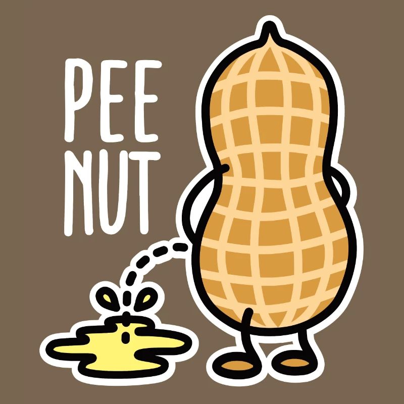 Funny PEE-NUT Nut Peanut Peeing Pun