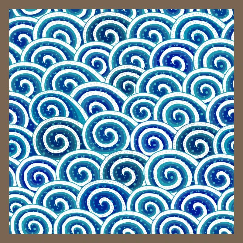 Expressive wave pattern in blue