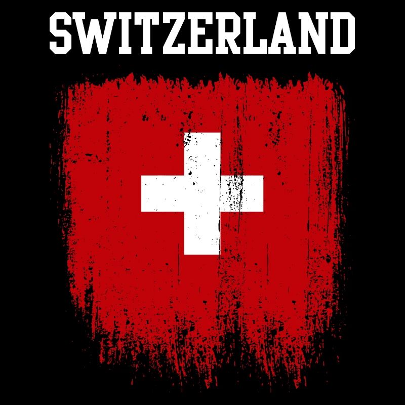 Croix du drapeau de Grunge en Suisse