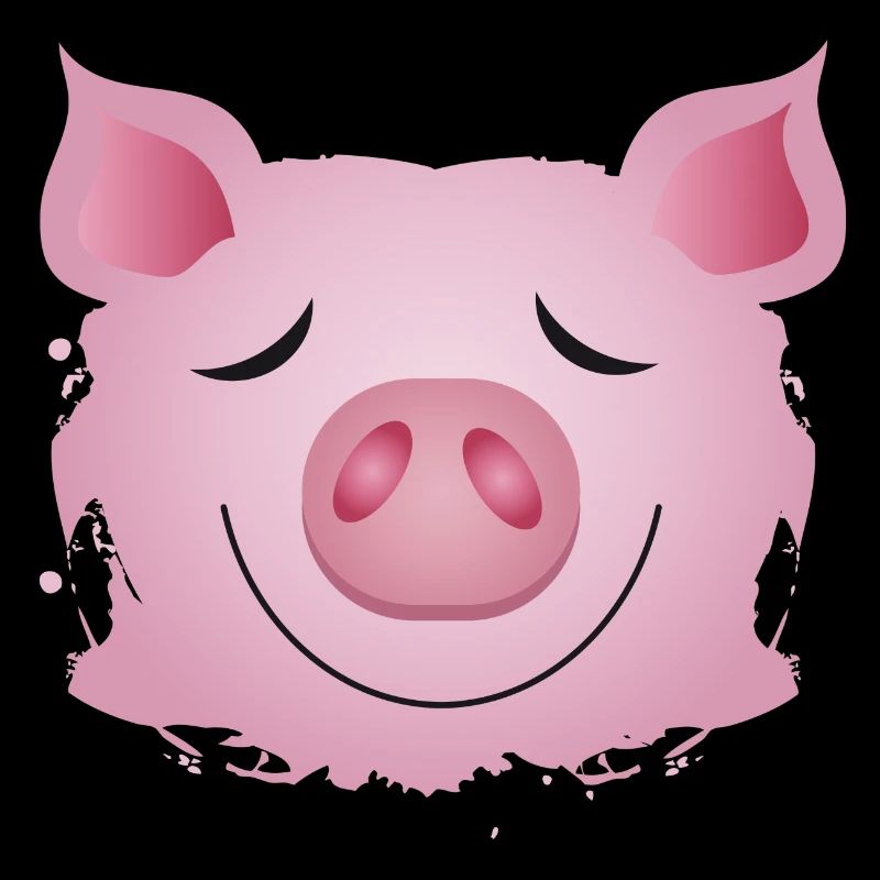 Tête de cochon - graffiti de cochon porte-bonheur