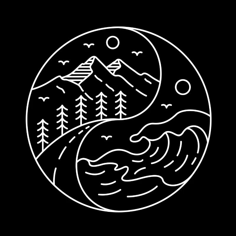 Ocean and Mountains_wei ß