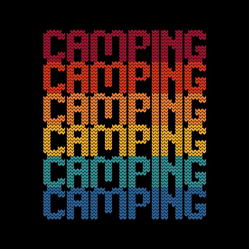Camping Rainbow Block Font